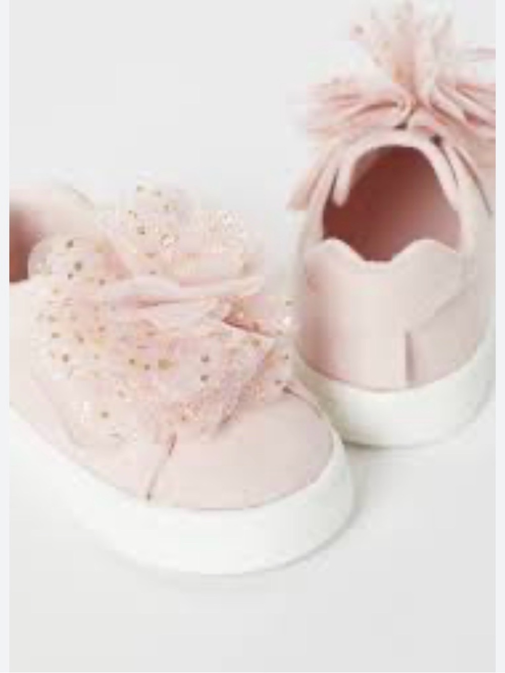 H&M Pink Trainers Sneakers with PomPom Detail Size 4/5